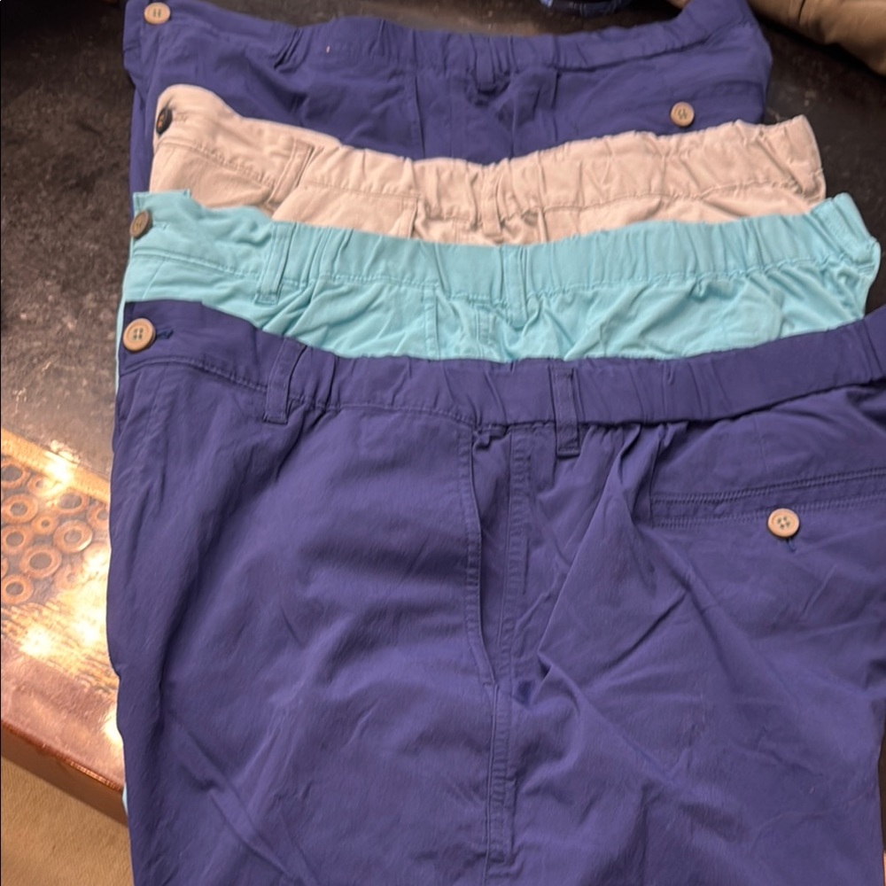 Men's Casual Shorts - 2 Blue, 1Beige, 1Aqua